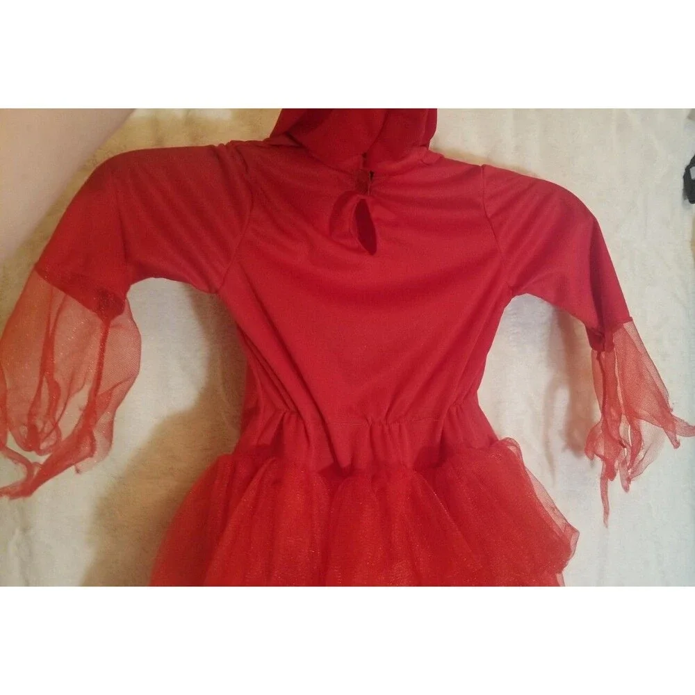 Girls' Target Devil Red Tutu Dress with Attached Horns Size Small (4-6x) - Picture 7 of 11